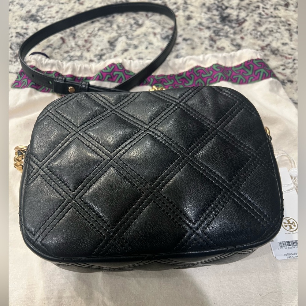 Tory Burch Fleming Soft Camera Bag - Black - Picture 5 of 11